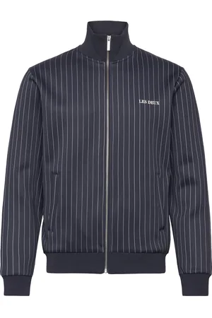 Les Deux Ballier Pinstripe Track Jacket Navy