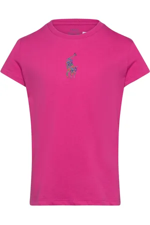 Ralph Lauren Floral Big Pony Cotton Jersey Tee Pink