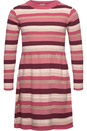Minymo Dress Ls Y/D Knit Pink