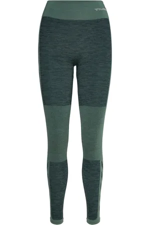 Hummel Hmlclea Seamless Mid Waist Tights Green