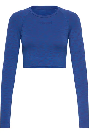 Hummel Hmlmt Leo Seamless Crop T-Shirt L/S Blue