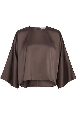 By Malina Naemi Cape Look Satin Blouse