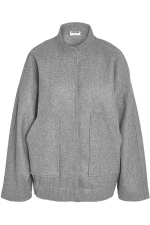 Noisy May Nmhalston L/S Bomber Jacket Wvn Noos Grey