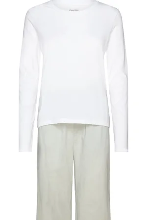 Calvin Klein L/S Sleep Set White