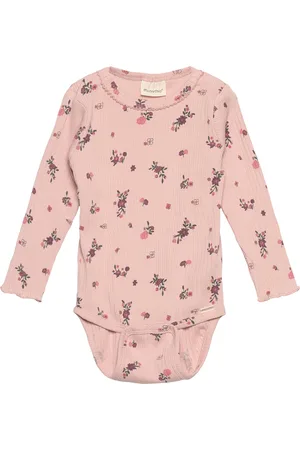 Minymo Body Ls Aop Rib Pink