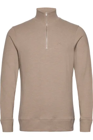 Denham Mens Pullover Lg. Sleeve Crew-Neck Beige