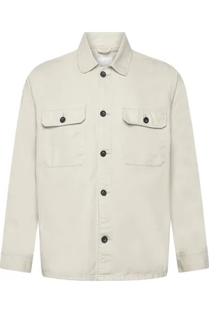 Lindbergh Heavy Twill Overshirt Cream