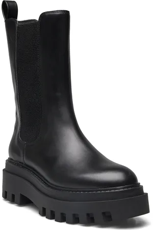 Calvin Klein Flatform Chelsea Boot Mg Lth Black