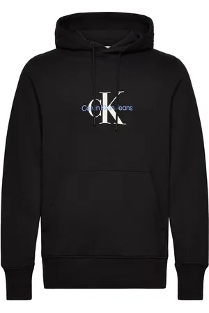 Calvin Klein Distressed Monologo Hoodie Black