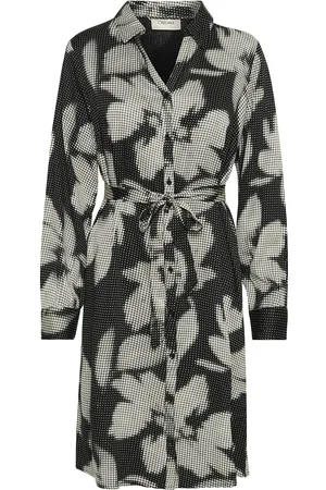 Cream Cromma Shirt Dress Black