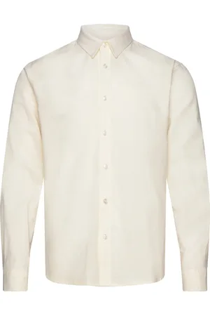 Clean Cut Cotton / Linen Shirt L/S Cream