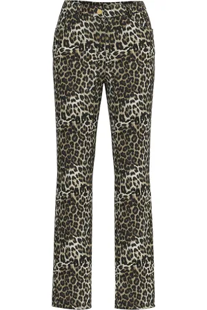 VILA Vikelly Hw Straight Jeans Leo/Ln Brown