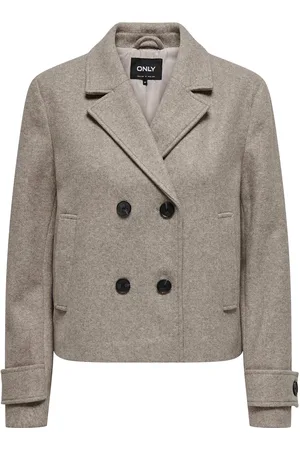 ONLY Onlfreja Life Short Db Jacket Otw Noos Beige
