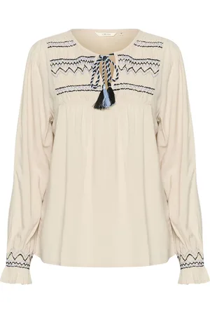 Cream Crsmokia Blouse White