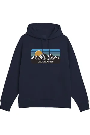 JACK & JONES Jjpeak Sweat Hood Ln Navy Jack & J S