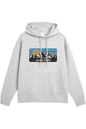 JACK & JONES Jjpeak Sweat Hood Ln Grey Jack & J S