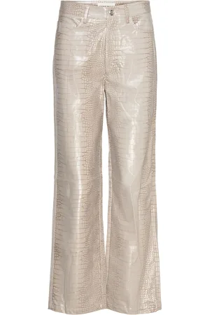 By Malina Daphne Straight Leg Metallic Pants