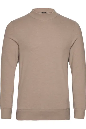 Denham Mens Pullover Lg. Sleeve Crew-Neck Beige