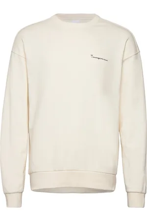 Knowledge Cotton Apparal Loose Fit Sweat Owl Chill Camp Prin Cream