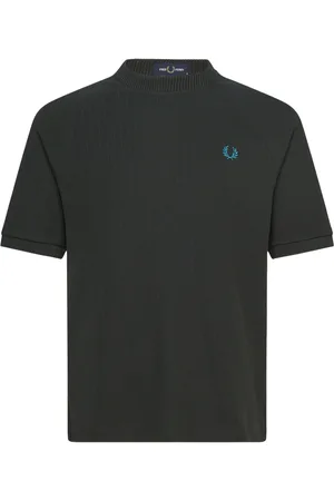 Fred Perry Ribbed Raglan S T-Shirt Black