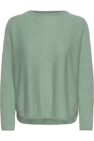 Davida Cashmere Curved Sweater Green