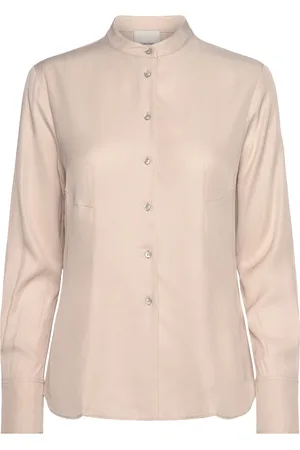 Calvin Klein Viscose Twill Ls Shirt Cream