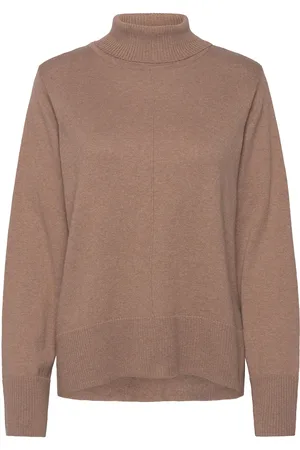 Cream Cranva Rollneck Pullover Brown