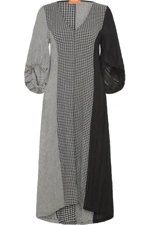 STINE GOYA Three-Quarter Sleeve Midi Dress, 22 Black