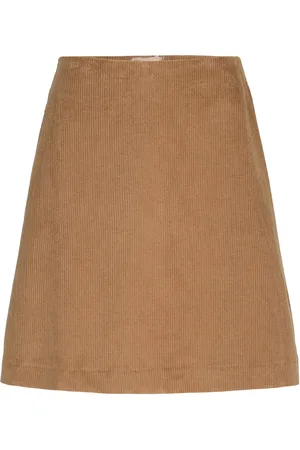 SELECTED Slfjenny-Newibi Mw Corduroy Skirt D2 Brown