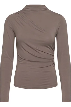 Rosemunde Long Sleeve Turtle Neck T-Shirt Brown