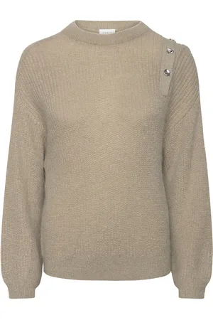 Dante 6 Bruni Fancy Button Sweater Beige