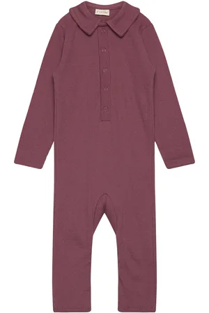 FIXONI Romper Ls Rib Burgundy