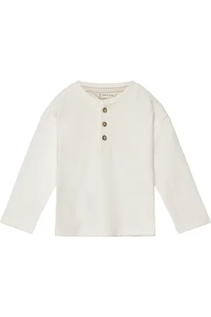 MANGO Long Sleeve Cotton T-Shirt White