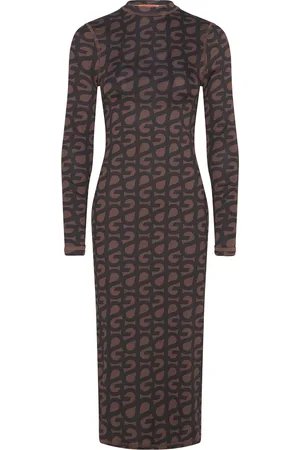 STINE GOYA Pullover Long Sleeve Midi Dress, 22 Brown