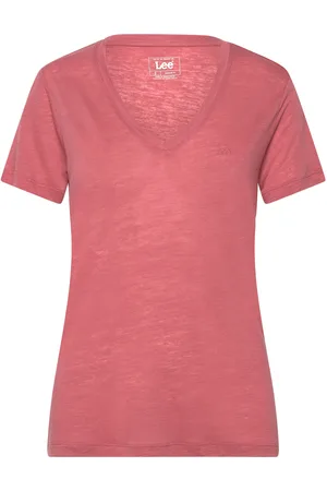 Lee V Neck Tee Pink