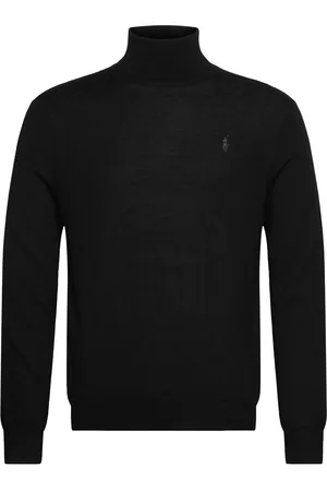 Ralph Lauren Washable Wool Turtleneck Sweater Black