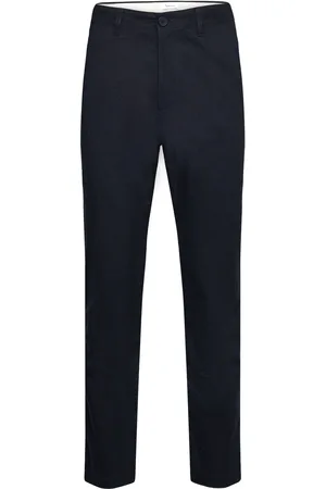 Knowledge Cotton Apparal Organic Cotton Chuck Flannel Pants Navy