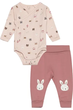 Lindex Set Wrap Body Trousers Forest Pink