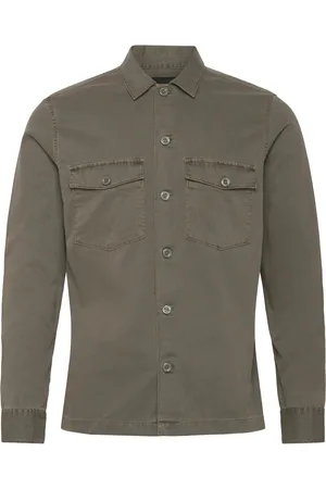 AllSaints Spotter Ls Shirt Khaki