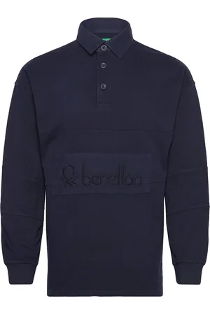 Benetton L/S Polo Shirt Navy