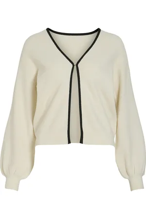 VILA Vispata L/S Knit Cardigan White