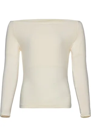 Rosemunde Viscose Long Sleeve Off Shoulder To White