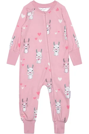 Geggamoja Bamboo Two Way Zip Pyjamas Pink