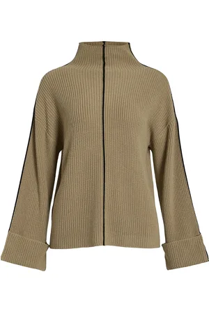VILA Vivigga L/S Contrast Knit Pullover/Ka Beige