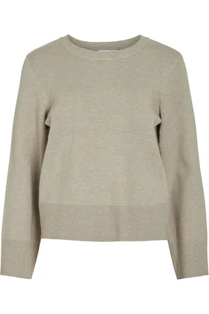VILA Vicassie O-Neck L/S Knit Top - Noos Beige