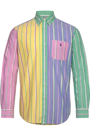 Ralph Lauren Custom Fit Striped Oxford Fun Shirt Patterned