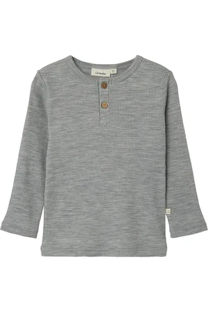 Lil Atelier Nmmfable Ls Wool Top Lil Grey