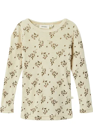 Lil Atelier Nmfnimo Ls Slim Wo/Mo Top Aop Lil Beige