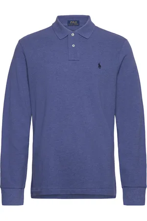 Ralph Lauren Custom Slim Fit Mesh Polo Shirt Blue