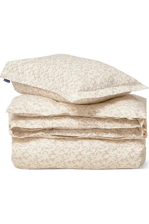 Lexington Printed Cotton Sateen Bed Set Beige